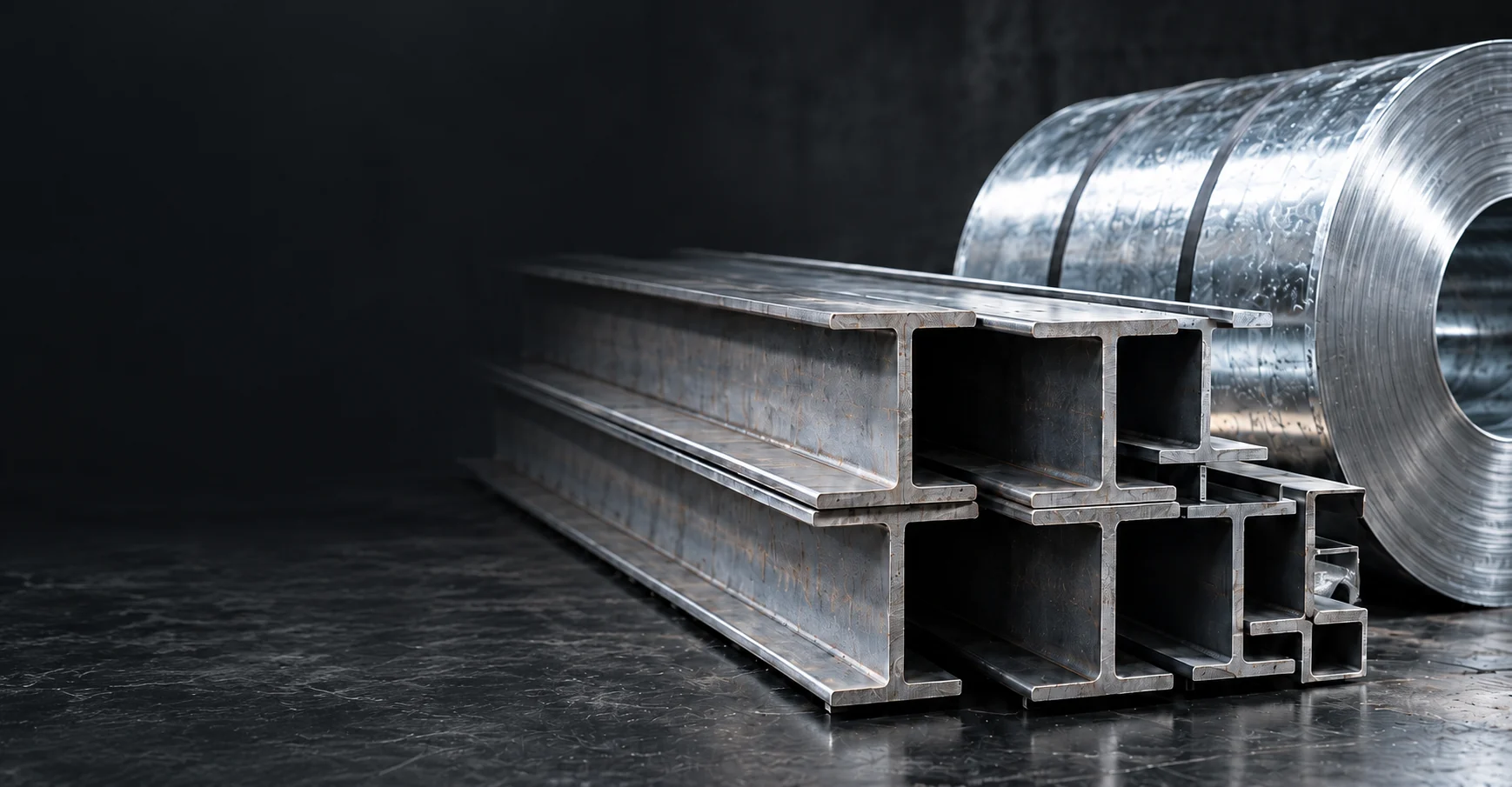 Structural H beams and galvanized steel coil